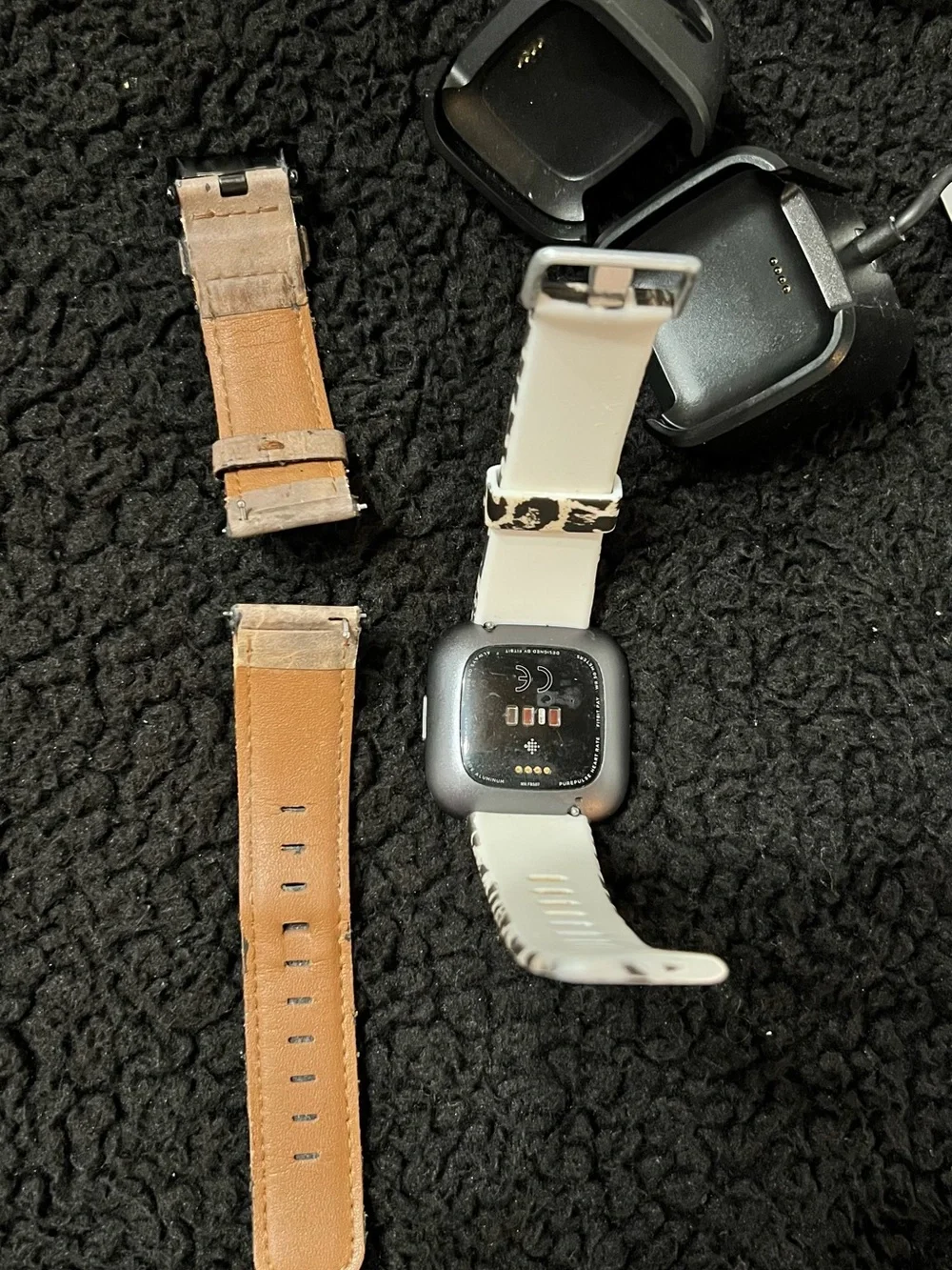 Fitbit Versa 2  Fitness Smartwatch with Leopard Accent Band